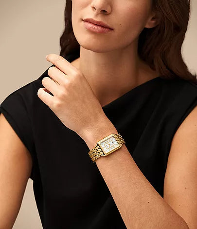 Fossil-Rectangle-Gold-White