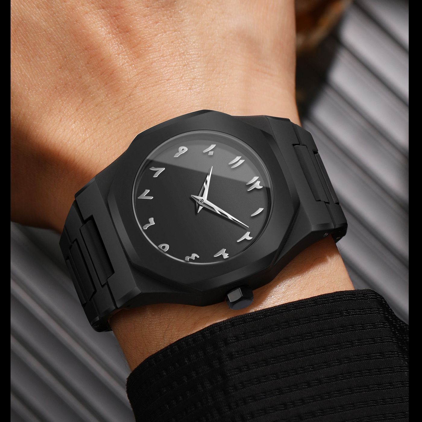 Product Highlights – Arabic Numeral Black Watch